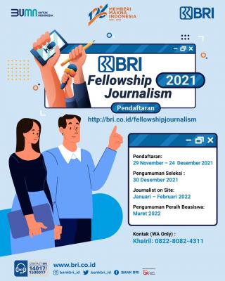Wartawan PWI Riau Diundang Ikuti BRI Fellowship Journalism 2021